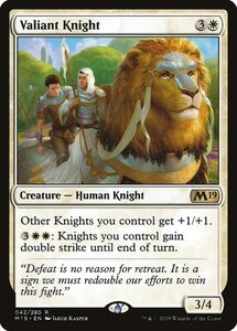 MTG ■白/英語版■ 《勇敢な騎士/Valiant Knight》 基本セット2019 M19