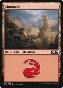 MTG ■土地/英語版■ 《山/Mountain》基本セット2019 M19