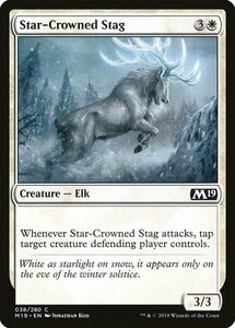 MTG ■白/英語版■ 《星冠の雄鹿/Star-Crowned Stag》★FOIL★ 基本セット2019 M19