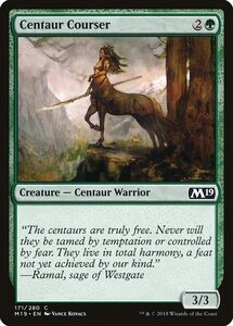 MTG ■緑/英語版■ 《ケンタウルスの狩猟者/Centaur Courser》 基本セット2019 M19