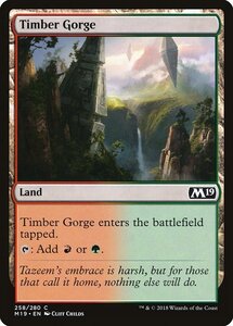 MTG ■土地/英語版■ 《森林の地溝/Timber Gorge》 基本セット2019 M19