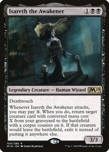 MTG ■黒/英語版■ 《呼び覚ます者イザレス/Isareth the Awakener》 基本セット2019 M19