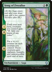 MTG ■緑/英語版■ 《フレイアリーズの歌/Song of Freyalise》★FOIL★ ドミナリア DOM