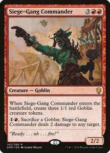 MTG ■赤/英語版■ 《包囲攻撃の司令官/Siege-Gang Commander》ドミナリア DOM