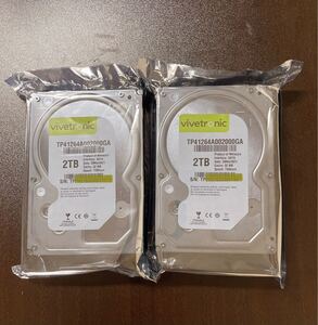 ホワイトラベルHDD 3.5インチ SATA 2TB 7200rpm二台セット