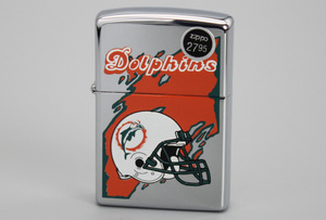 【未使用品・長期保管品】希少品 Zippo 250NFL 464 DOLPHINS C III BRADFORD.PA.