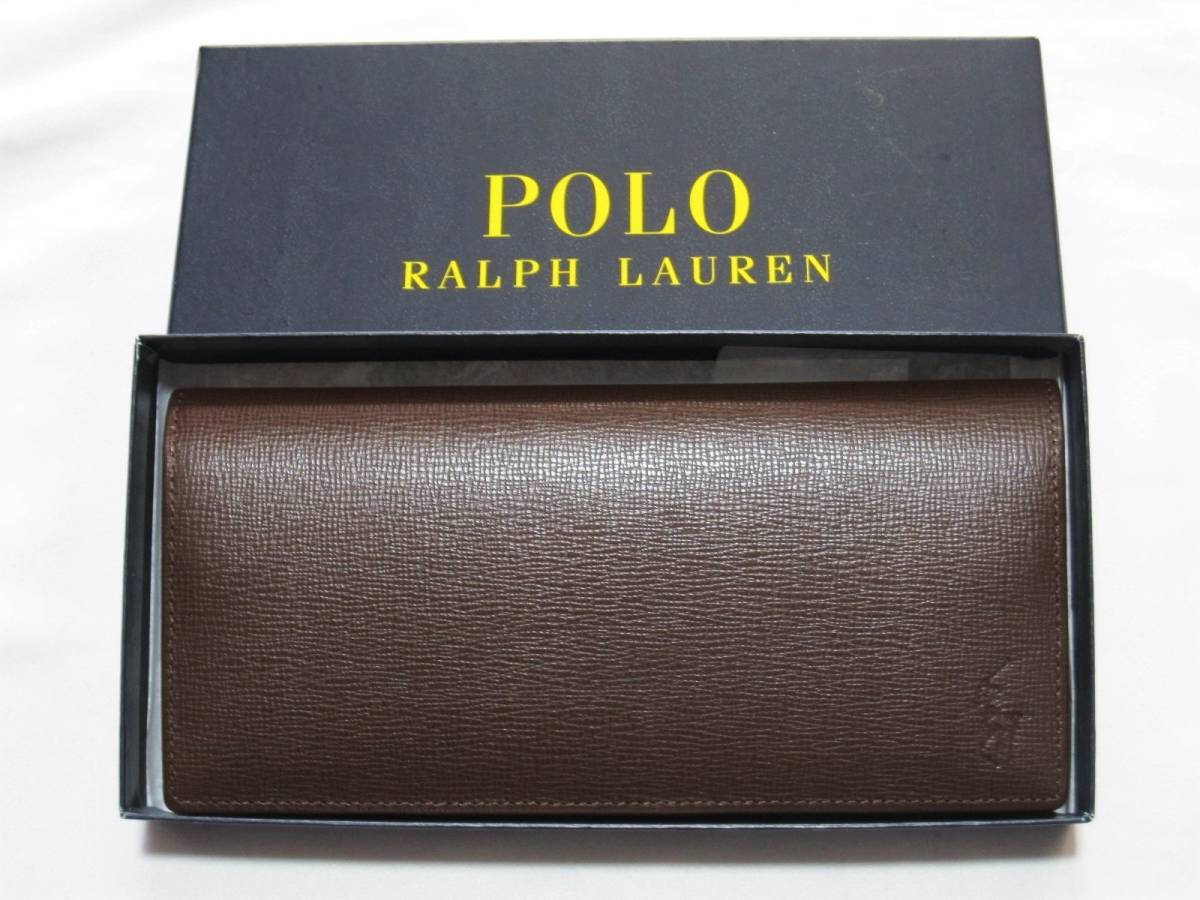 大人気の 即決 レザー ゴールド金具 ターンロック 長財布 ロングウォレット ラウンドジップ ポロラルフローレン Lauren Ralph Poro 男性用財布
