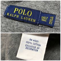 POLO RALPH LAURE /ポロ ラルフローレン 超BIGサイズ 長袖 リブトップス ハーフジップ ポニー刺繍 アメカジ USA古着 メンズ5XLT_画像7