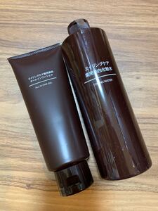 新品未使用 無印良品 エイジングケア薬用美白化粧 400ml エイジングケア薬用美白オールインワンジェル 200g セット