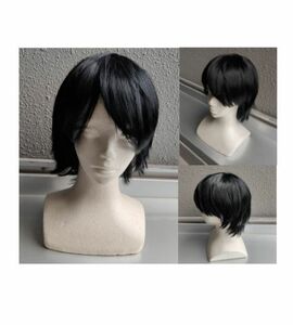  cosplay fashion wig katsula mash Wolf black .. ho -stroke men's Oniikei style 