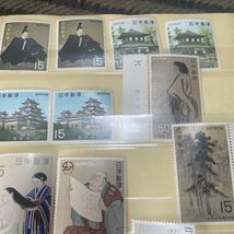 見返り美人 1965年「序の舞」　源頼朝　平治物語　切手_画像3