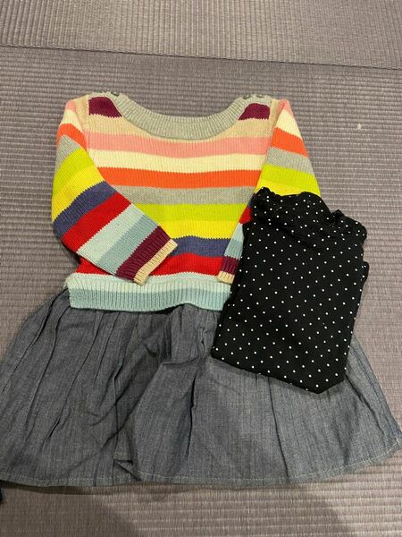 babygap ニットワンピース カットソー 2点セット 