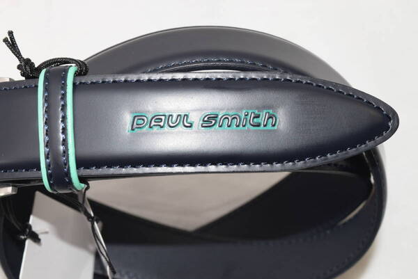 ☆新品未使用☆Paul Smith ロゴ ベルト 牛革☆ネイビー ☆Lサイズ(81~91cm) ☆200-706 CM ☆国内正規品