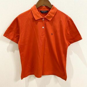 Munsingwear マンシングウェア メンズ 半袖 ポロシャツ オレンジ Mサイズ ゴルフ golf スポーツ トレーニング ウェア ロゴ リトルピート