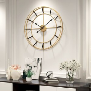 爆売れ 50㎝ 60㎝ 家 装飾 ミニマリスト 鉄 壁時計 リビング 壁 時計 モダン 壁 アート 時計 メカニズム ゴールド ブラック