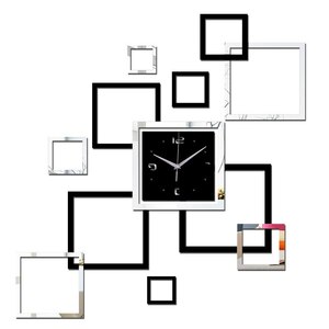 爆売れ 壁掛け時計 クォーツ アクリル 3D DIY モダン 時計 ホーム リビング 装飾 壁掛け ミラーステッカー