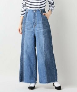 定価：13,200円 ☆ SLOBE IENA LE DENIM ☆ デニム カットオフ ワイドパンツ 　インディゴ / スローブイエナ / レディース