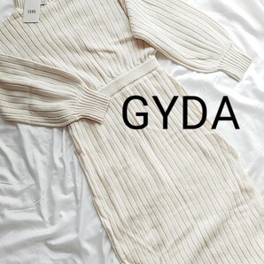GYDA ウエストシェイプロングニット ワンピース
