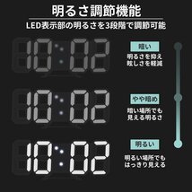 3D デジタル 置き 時計 LED 目覚まし 壁掛け 温度計 ウォール クロック 光る インテリア 韓国_画像8
