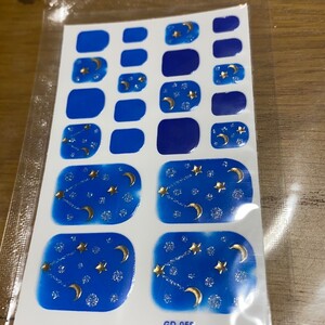 足用 フットネイル ネイルシール ジェルネイル 青 星と月☆