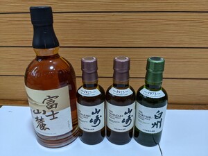 ウイスキー 山崎&白州&富士山麓 樽熟原酒50度 4本セット