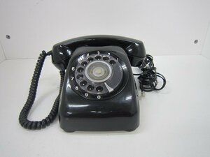 ! dial type black telephone 600-A2 retro used Junk 