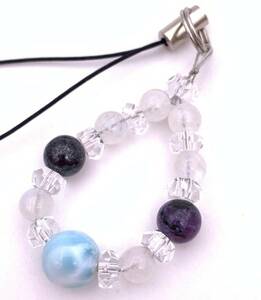 World 3 Great Healing Stone ☆ Natural Stone Moonstone &amp; Sugirite &amp; Larimar &amp; Charo -Eight Strap