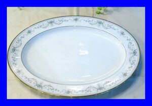 ○美品 ノリタケ Noritake NOBLE 花柄 楕円皿 大皿 プレート D2110