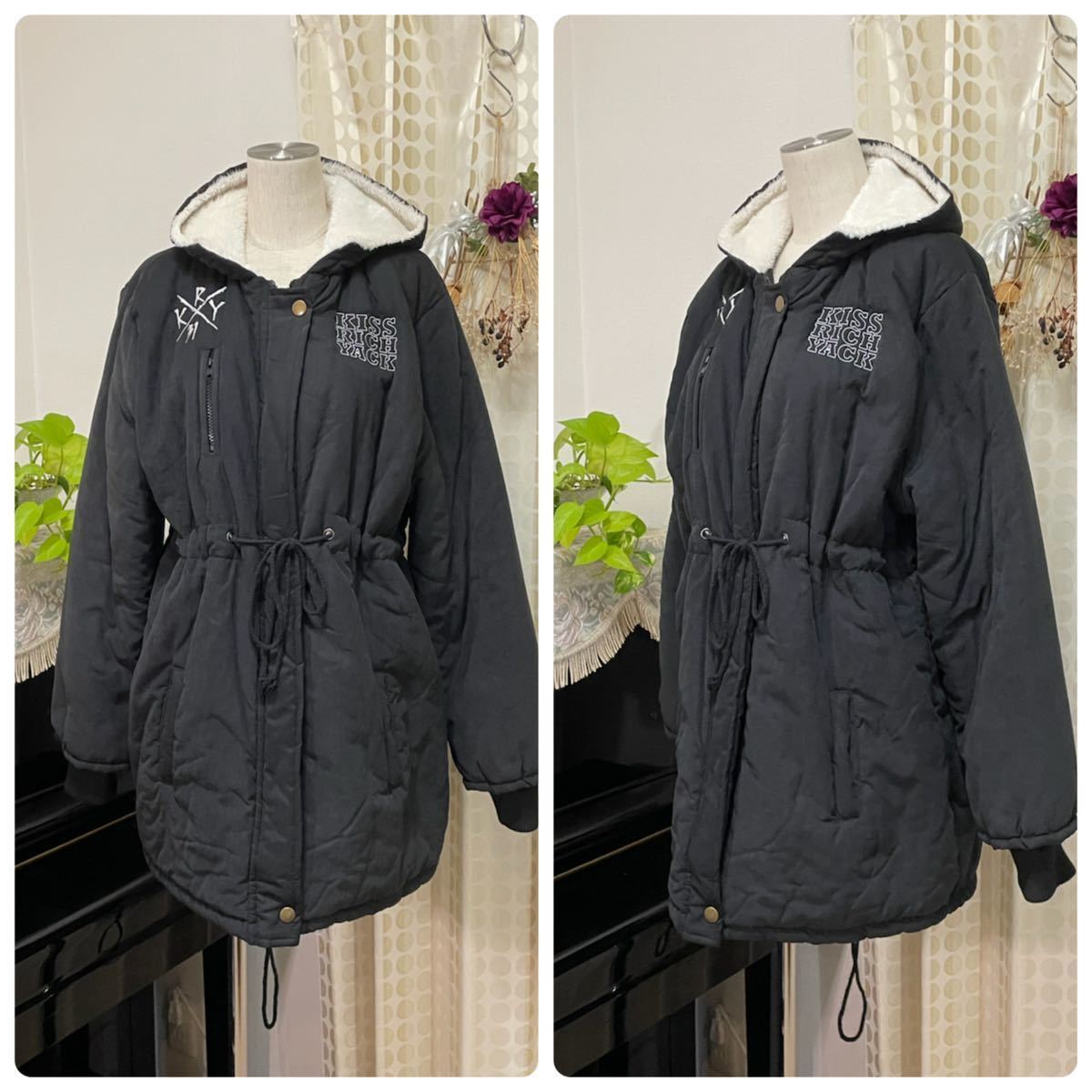 大人も着やすいシンプルファッション 黒 モッズコート UNDEFEATED M 大人も着やすいシンプルファッション 黒 モッズコート UNDEFEATED M
