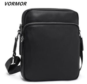 即決新品$ショルダーバッグ メンズ VORMOR 高級海外ブランド レザー ヴィンテージ ビジネス クロスボディ ハンドバッグ