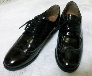 Piche Abahousepi Sure Abahouse wing chip shoes enamel black size 38 beautiful goods N372