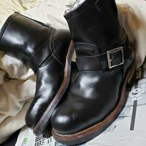 REDWING レッドウィング PT 2976 ショート エンジニア ブーツ short engineer boots 皮革 7D レザー leather 米国製 25㎝ シューズ shoes黒