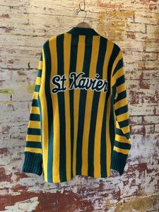 60s EAST-TENN STRIPE LETTERD CARDIGAN AWARD SWEATER ヴィンテージ ビンテージ ストライプ レタードカーディガン アワード 50s アメトラ