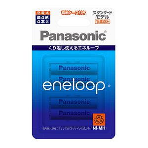新品未使用 パナソニック エネループ 単4形充電池 4本パック スタンダードモデル BK-4MCC/4C Panasonic