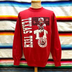 TEXAS TECH Red Raiders スウェット 検索:古着 アメカジ カレッジ Made in USA 80’s 90’s