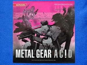 新品・非売品！！「METAL GEAR AC!D」（メタルギアアシッド）ステッカー ACID 小島秀夫 野尻真太 KONAMI コナミ SOLID ソリッド