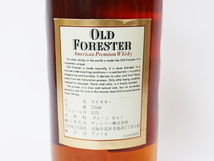 ★オールド フォレスター バーボン ウイスキー OLD FORESTER 90年代中期流通品 *4本セット / アルコール度数:43% 内容量:750ml E_画像5