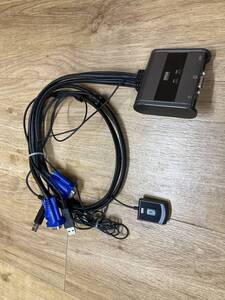 サンワサプライ パソコン切替器 SW-KVM2UUSN(手元スイッチ付き)