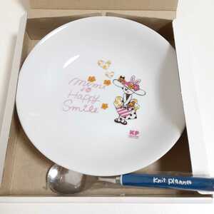  prompt decision unused knitted Planner KP plate & spoon plate ear Chan mimi Novelty ceramics 