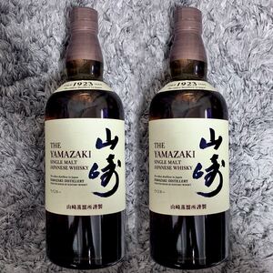 サントリー 山崎 シングルモルト ウイスキー NA 2本 700ml 新品!