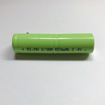 充電式　NiMH 2.4V 650ｍAh　ニッケル水素電池 二次電池　歯ブラシ　ひげそり_画像1
