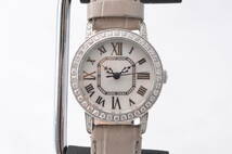 A◆Lunage ルナージュ AD-003 ダイヤモンドベゼル 0.5CT シェル文字盤 ラウンド型 クォーツ レディース 腕時計◆_画像1