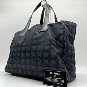 【極上品】 CHANEL シャネル トートバッグ ショルダーバッグ トラベルライン ナイロン ココマーク ブラック 黒