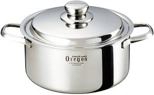 新品 未開封 送料無料 ビタクラフト 両手鍋 オレゴン 22cm レシピ付 8672 ステンレス多層構造鍋 全面5層 無水調理 オール電源対応 IH ガス