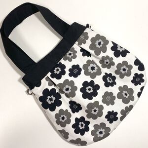 ハンドメイド ふっくら グラニーバッグ バルーンバッグ トートバッグ フラワー