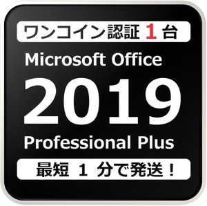 [評価実績 10000 件] Win11 OK! ワンコイン認証 Office 2019 Professional Plus 正規プロダクトキー 日本語版 手順書付 保証有