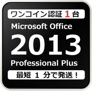 [評価実績 10000 件] ワンコイン認証 Office 2013 Professional Plus 正規プロダクトキー 日本語版 手順書付 保証有