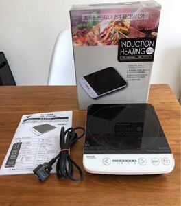 卓上 IHクッキングヒーター IH調理器 1000W ホワイト YEL-S100(W)