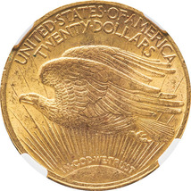 アメリカ　20ドル金貨　1922年　未使用品　自由の女神立像　NGC(MS63)_画像3