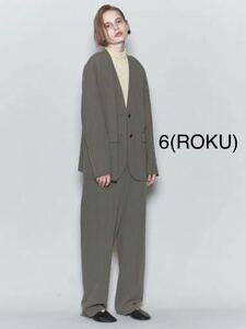 ＜6(ROKU)＞SET UP NO COLLAR JACKET/ジャケット SET UP PANTS/パンツ　セットアップ20211226